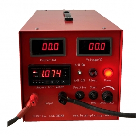 Rectifier power supply for brush plating, constant voltage power supply with ampere metering function